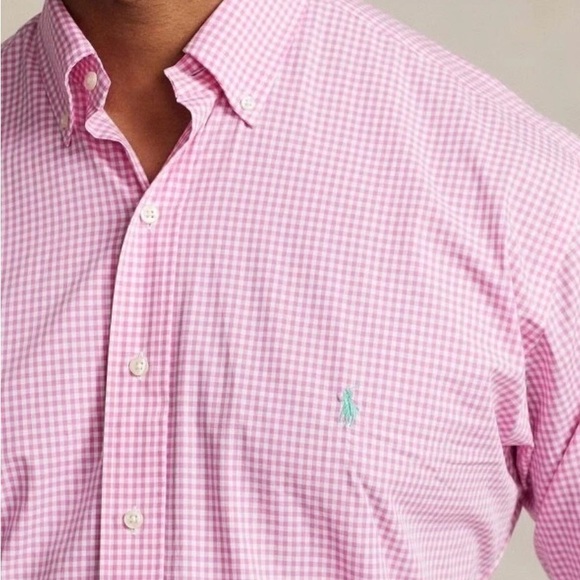Polo by Ralph Lauren Pink Checkered Dress Shirt - Picture 2 of 3